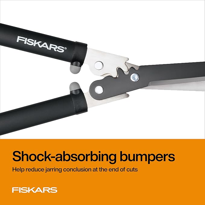 Fiskars PowerGear Hedge Shears - 23" Stainless Steel Blades - Plant Cutting Scissors with Sharp Precision-Ground Steel Blade