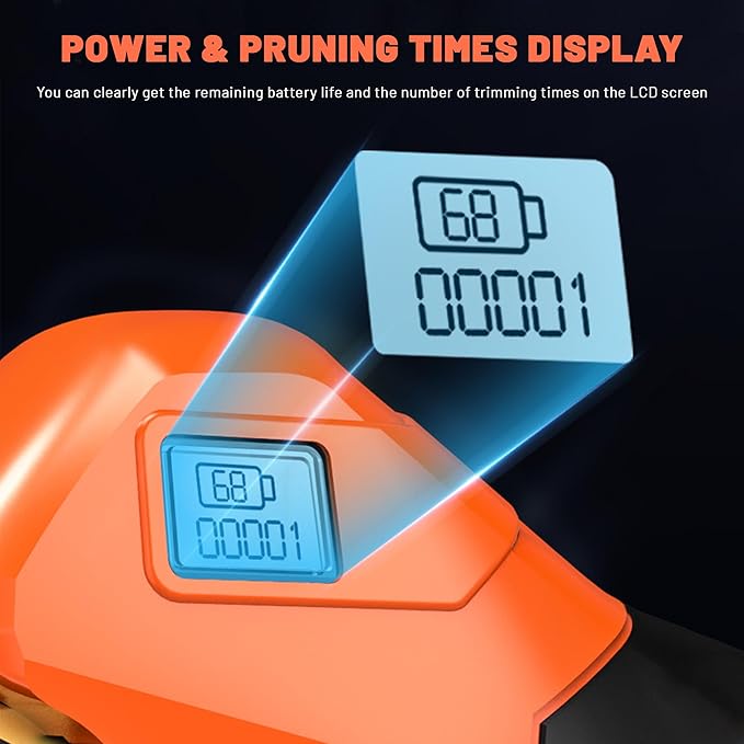 Electric Pruning Shears for Gardening, Cordless Pruner Shears Brushless 1.6 Inch Cutting Diameter, 2 * 2.0Ah Battery Powered Tree Branch Pruner, Professional Branch Cutter Gardening Scissors