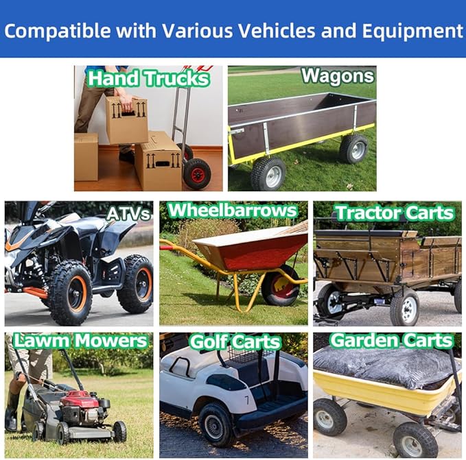 (2-Pack) Fastvert 13x5.00-6/5.00-6 Heavy-Duty Inner Tubes with TR-87 Bent Valve Stem – Fits Lawn Mowers, Garden Carts, Go-Karts, Utility Trailers, Compact Farm Equipment and More