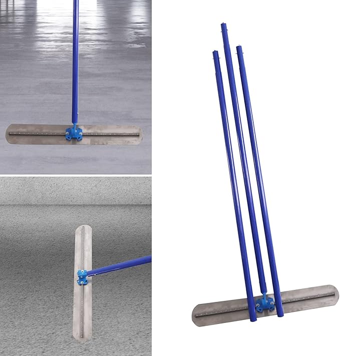 Heavy-Duty Magnesium Concrete Finishing Trowel and Bull Float Kit with 1.8M Handle for Cement Smoothing/Polishing