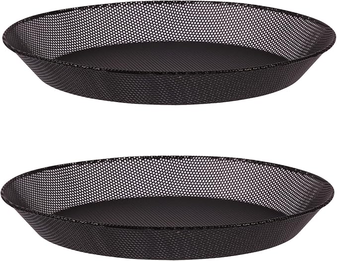 2pcs Metal Round Bird Feeders Tray, Wild Birds Seed Feeder, Mesh Tray Outdoor Accessory for Humming Bird Feeders Station
