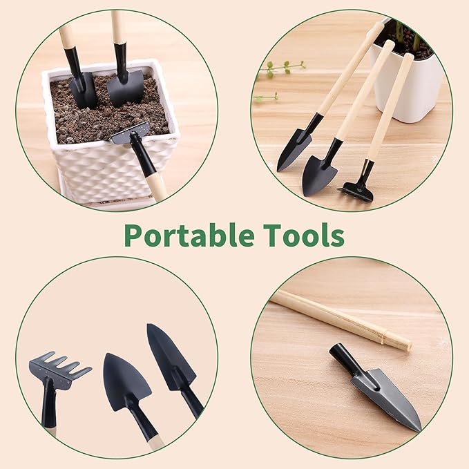 50 Pcs 12" Tall Tree Pots Plastic Deep Nursery Pots Tall Nursery Tree Pots Plant Deep Seedling Pots, Flower Plant Container Pots with 3 Pcs Garden Tools for Indoor Outdoor Use