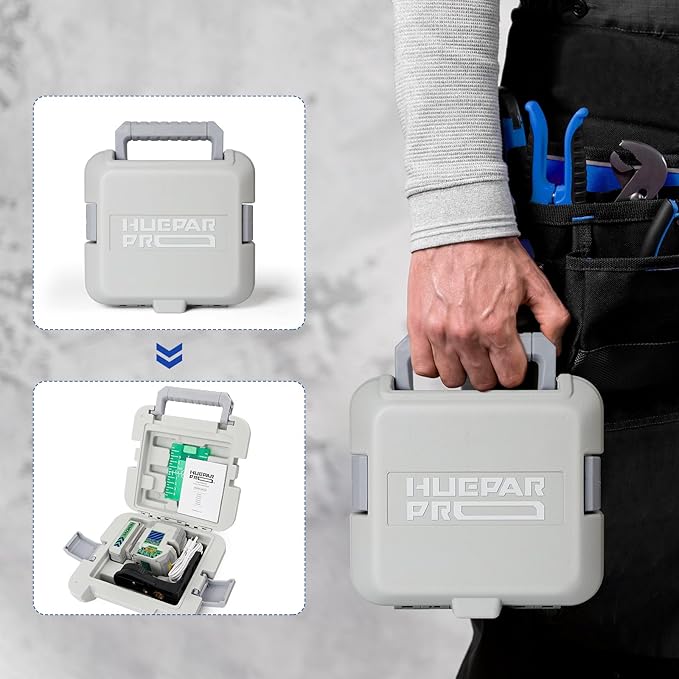 Laser Level Rechargeable, Huepar Pro Self Leveling Green Cross Line Laser Level Tool with Outdoor Pulse Mode, 18-Hour Long Runtime, 360° Magnetic Bracket, for DIY, Construction, Floor Tiles&Decoration