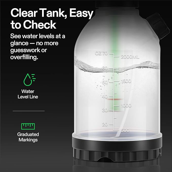 VIVOSUN 70oz Pump Sprayer, Portable Water Spray Bottle for Spraying Plants, Flowers, Weeds and Cleaning, Hand Pump with Side Filling Port, Measuring Cup, Adjustable Nozzles