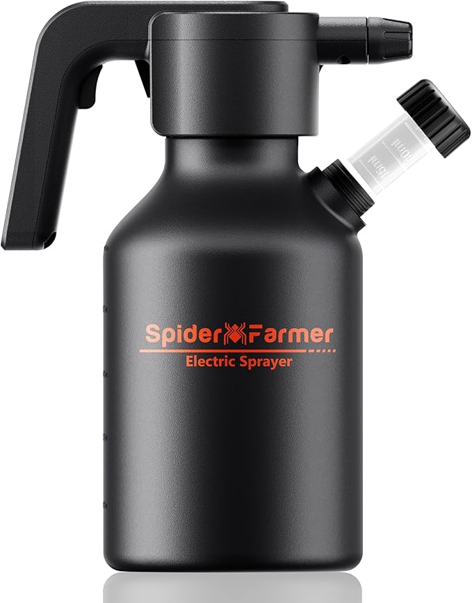 Spider Farmer Electric Spray Bottle 2L/0.5 Gallon, Portable Automatic Sprayer with Adjustable Nozzle and Measuring Cup, Type-C Rechargeable Plant Mister for Indoor & Outdoor Gardening and Cleaning