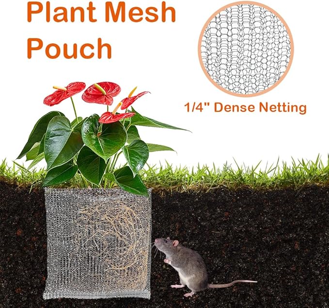 Ukontagood 10 Pack Root Guard Gopher Proof Stainless Wire Steel Baskets, 3 Gallon Root Guard Basket, Gophers Moles Voles Mesh Baskets Underground Stainless Steel Wire for Plants Roots Protection