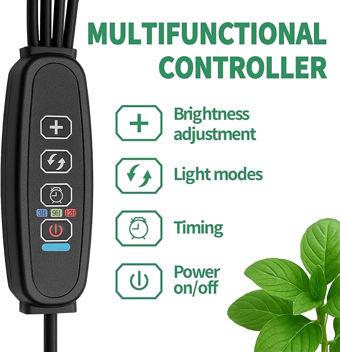 2 Pack 40-Cell Seed Starting Trays with Quad LED Grow Light, Indoor Garden Kit for Year-Round Vegetables, Includes Transplant Tools & Labels