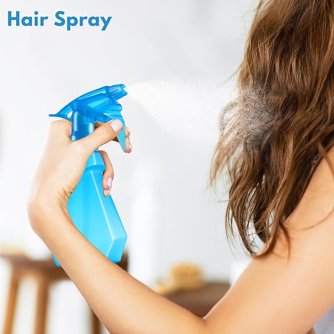 DilaBee (8oz 2-Pack Plastic Spray Bottle - Water Spray Bottle for Hair, Cooking, Cat Training & Cleaning Solution, Plant Misters for Inside & Outside - Spritzer Bottles for BBQ BPA-Free. Blue-Purple