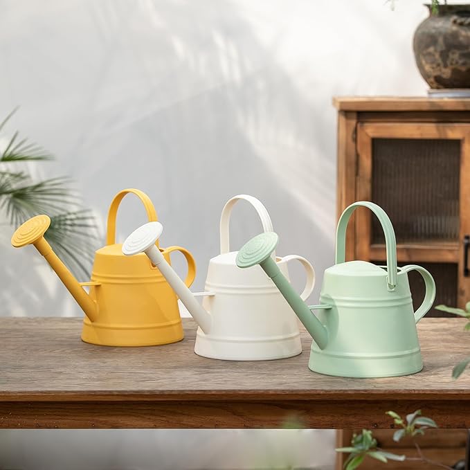 1 Gallon Watering Can for Plants, Watering Cans for Indoor&Outdoor Gardening, Water Can with Ergonomic Movable Handle (Green)
