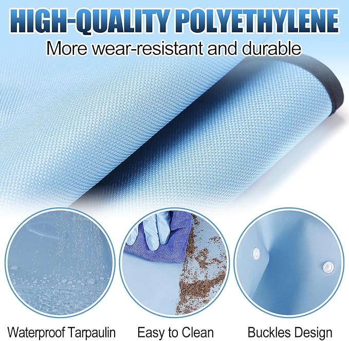 20 pcs Succulent Tool Set - 39.4" Indoor Plant Repotting Mat and 19 Pcs Mini Succulent Hand Tools, Garden Flower Plants Transplanting Supplies for Women Holiday Gardening Gifts Outdoor, Blue