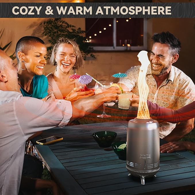 ONLYFIRE OUTDOOR LIVING 12" Tabletop Fireplace with Carrying Bag, Portable Fire Pit for Camping RV Tailgating Patio Backyard Bonfire, Smokeless Camp Stove, Stainless Steel, #FP054 Silver