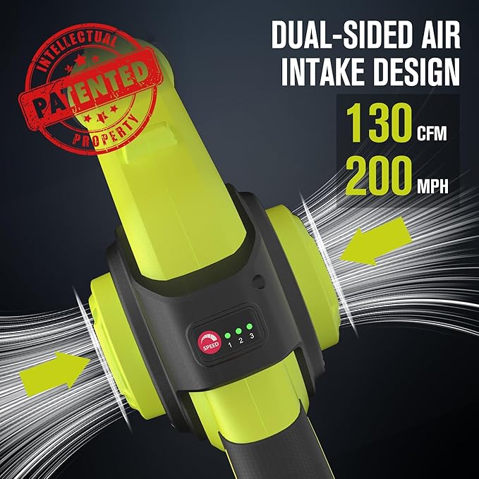 EWORK Small Leaf Blower Cordless 21V Powerful 130CFM/200MPH Mini Electric Leaf Blower with Battery and Fast Charger, Lightweight Leaf Blowers for for Lawn Care, Patio, Blowing Leaves