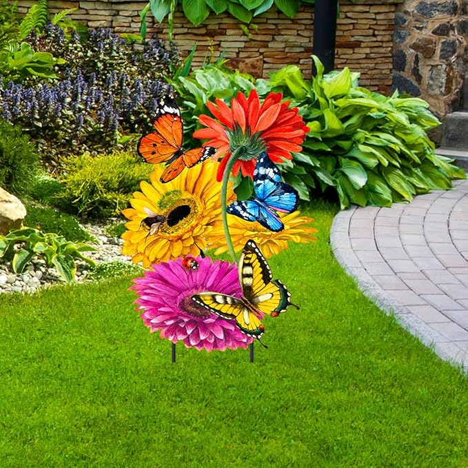 Briarwood Lane Garden Gerber Daisies Metal Art