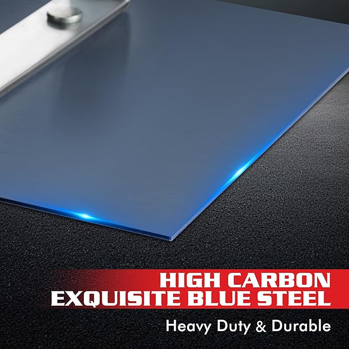 Goldblatt Concrete Tools, Concrete Edger, 6" x 6" Blue Steel Edger (1/2"R, 5/8"D), Durable High Carbon Steel Concrete Finishing Tools - Masonry Hand Tool with Soft Grip, Sturdy Steel Mounting