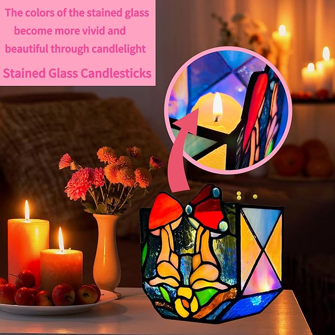 Mushroom Lady Body Plant Pots,Flower Pot with Drainage Hole, Stained Glass Mushroom Lady Yoga Pose Decoration Planter,Unique Cute Face Head Space Decoration Aesthetic 4.6x3x5.15 in