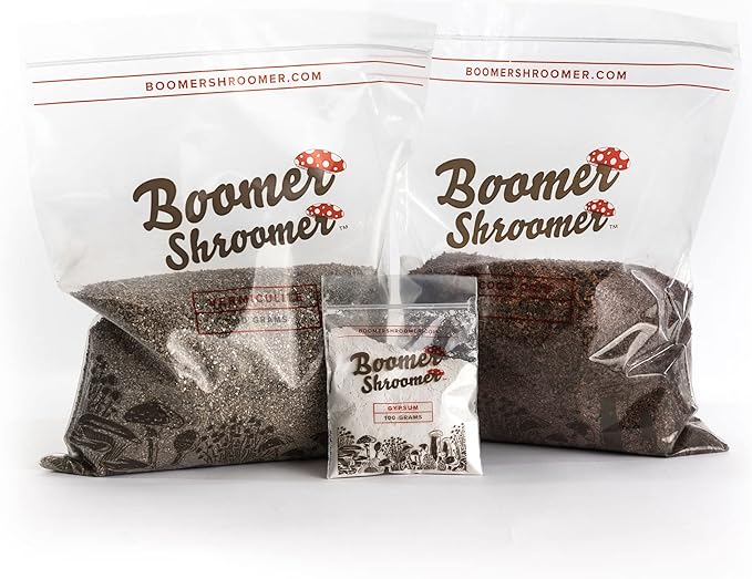 Boomer Shroomer Dry Bulk Substrate for Mushroom Cultivation (Coco Coir, Vermiculite, Gypsum) | Produces 10 Pounds of Pasteurized Substrate, Enough for Two Monotubs | Mushroom Substrate