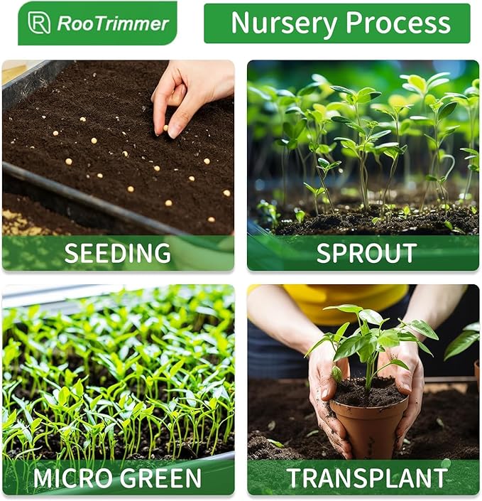 20 Pack Shallow 1020 Trays No Holes, Heavy Duty Reusable Seed Starter Flat Seedling Tray for 72/128 Cell Plug Tray, Transplant, Microgreen & Seed Germination (21"×11", 1.6" Deep, TD538)