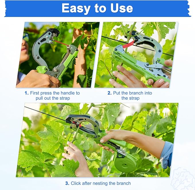 40-Pack Garden Tie Tape, 3937 Feet x 0.47 Inch Tying Tape W 10000pcs Staples for Plant Tying Machine/Grapes/Climbing Plants/Raspberries/Tomatoes/Vining Vegetables Flowers