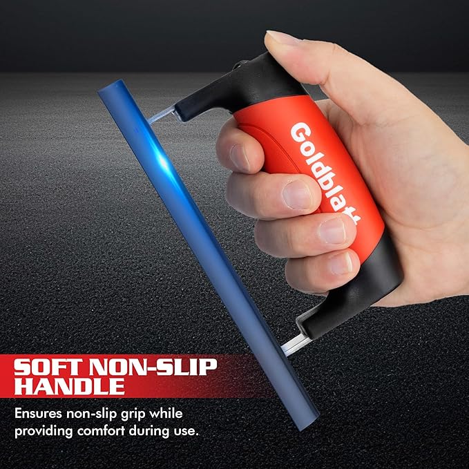 Goldblatt Concrete Tools, Concrete Edger, 6" x 6" Blue Steel Edger (1/2"R, 5/8"D), Durable High Carbon Steel Concrete Finishing Tools - Masonry Hand Tool with Soft Grip, Sturdy Steel Mounting