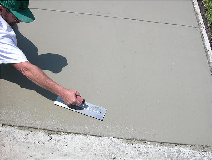 MARSHALLTOWN Finishing Trowels, DuraSoft Handle Material, 356mm Length, 114mm Width, Curved Handle Style, High Carbon Steel Blade, Made in The USA, MXS65D