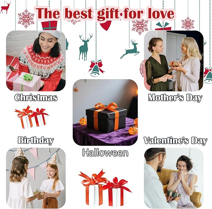 Stained Glass Window Hanging 4 Pcs Set Green Forest Night Sky Wildlife 6.3" - Suncatcher Door Garden Sun Catcher Decor Birthday for Mom Woman Nana Men Friend