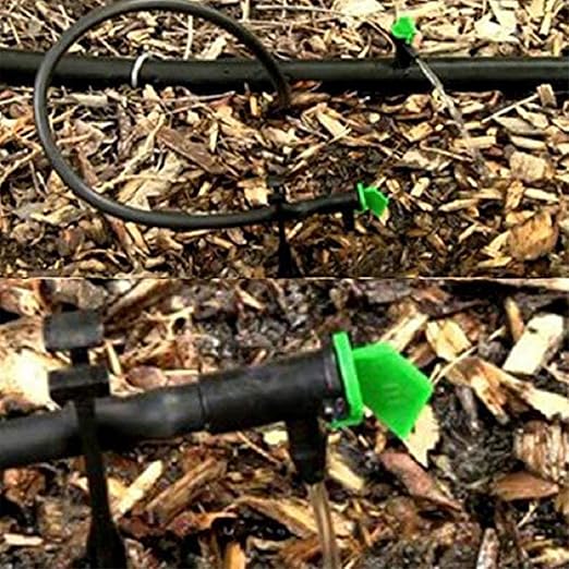 Drip Emitter, Garden Flag Irrigation Drippers 4 GPH, 16L/H Water Sprinkler Emitters Head Connect 4-7mm Hose for Trees and Shrubs Watering 300PCS