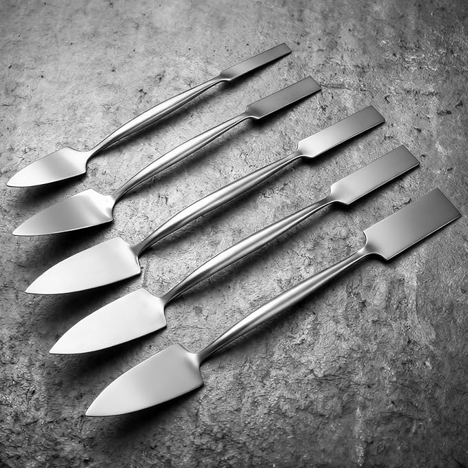 5 Pcs 1'' 3/8" 1/2" 5/8" 3/4" Trowel and Square Masonry Tools Forged Steel Trowel Concrete Tool Ornamental Stucco Masonry Plaster Spatula for Glazing, Patch Work, Plaster, and Archeology