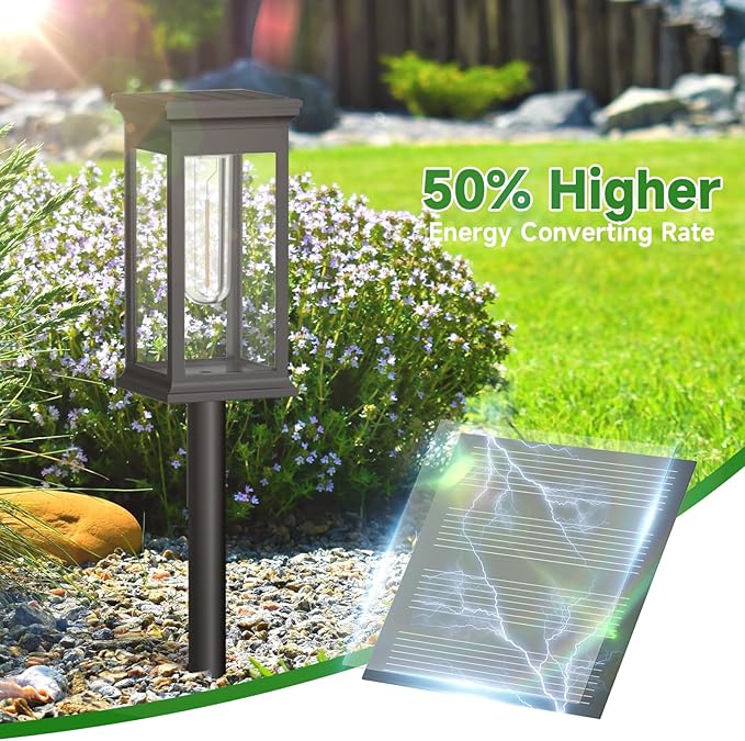 Solar Pathway Lights Outdoor Waterproof – 10 Pack Bright Solar Powered Garden Lights with Auto On/Off, IP65 LED Landscape Lighting for Walkway Patio Lawn Yard Decor