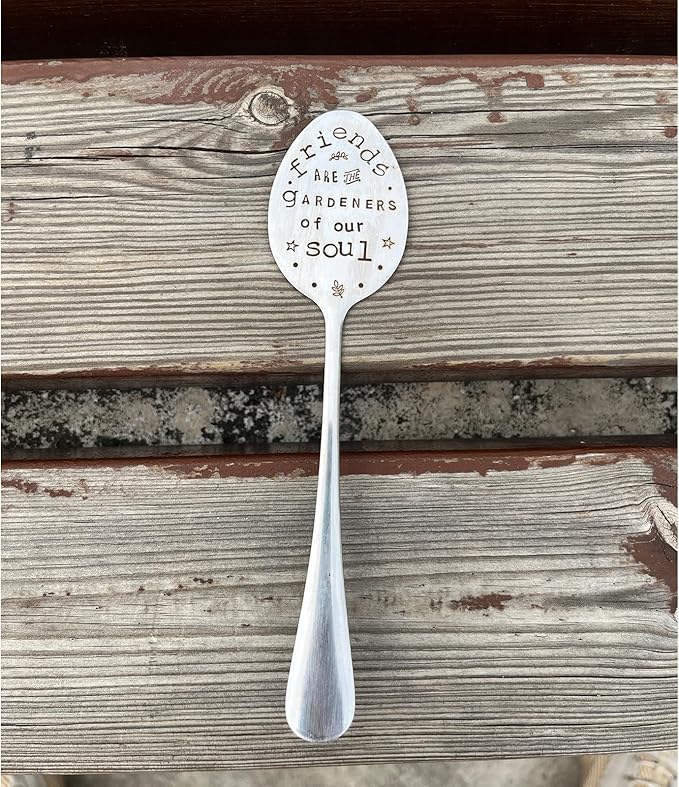 Garden Plant Marker Friendship Gift for Women Gardeners, Plant Stake Label Sign Tag Gardening Gifts for Woman Plant Lovers, Metal Garden Decoration (Gardener of Our Soul)