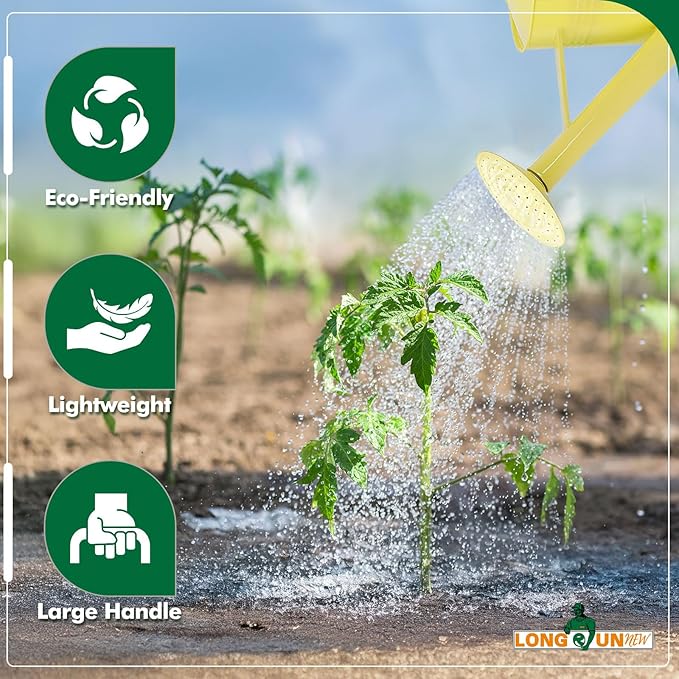 Galvanized Iron Watering Can for Indoor Plants, DIY Watering Cans for House Plant Garden Flower, Long Spout Water Can for Outdoor Watering Plants 6.44L 1.7Gallon (Beige)