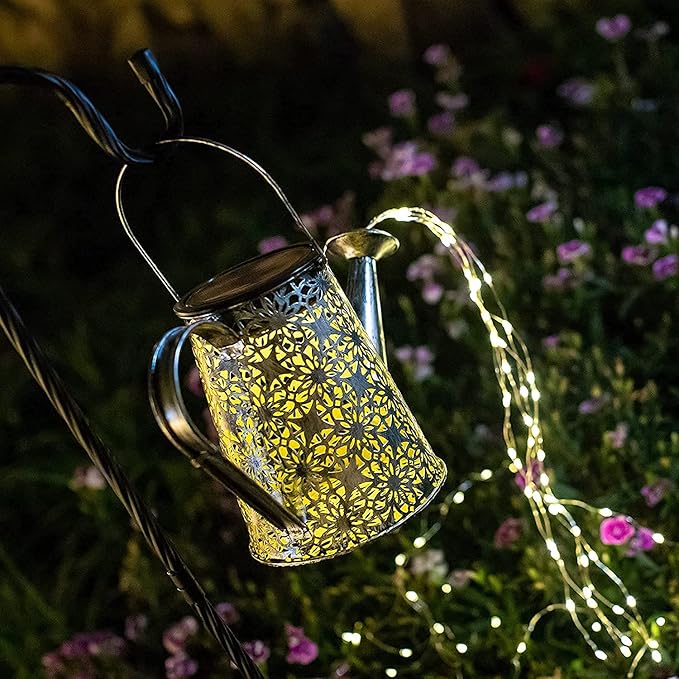 VOOKRY Solar Watering Can Lights, 2 Pack Large Hanging Solar Lights Outdoor Waterproof Garden Decor Outside for Patio Yard Porch Lawn, Gardening Gifts for Mom Women Grandma Birthday Christmas