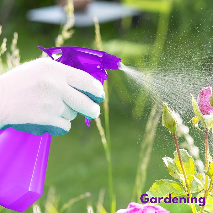 DilaBee (8oz 2-Pack Plastic Spray Bottle - Water Spray Bottle for Hair, Cooking, Cat Training & Cleaning Solution, Plant Misters for Inside & Outside - Spritzer Bottles for BBQ BPA-Free. Blue-Purple