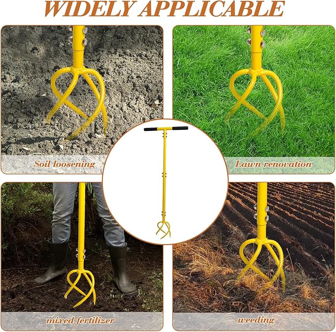 Garden Hand Tiller Garden Claw Twist Tiller Cultivator Tiller Soil Lossener Lawn Aerator Areator Loosen, Rototiller, Garden Bed and Plant Box Cultivator, Garden Tools.