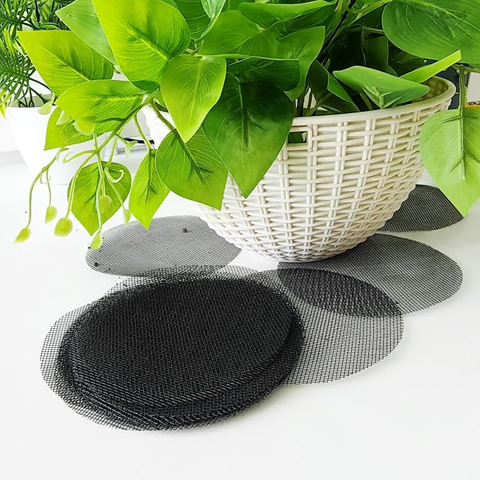 200 Pack 68MM, 2.7 inch Round Mesh Nets for Block Soil Leaking of 4 inch Nursery Pots(or Other Pots Bottom Around 2.7")
