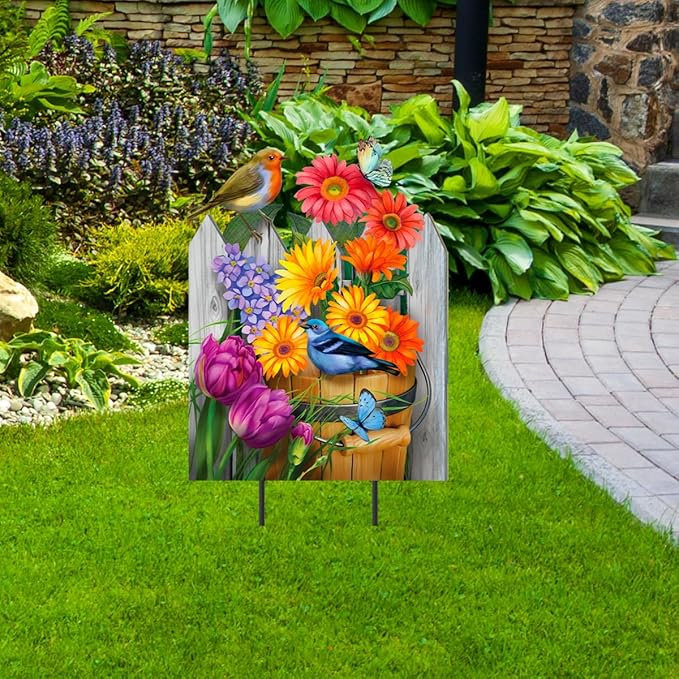 Briarwood Lane Birds and Blooms Metal Art