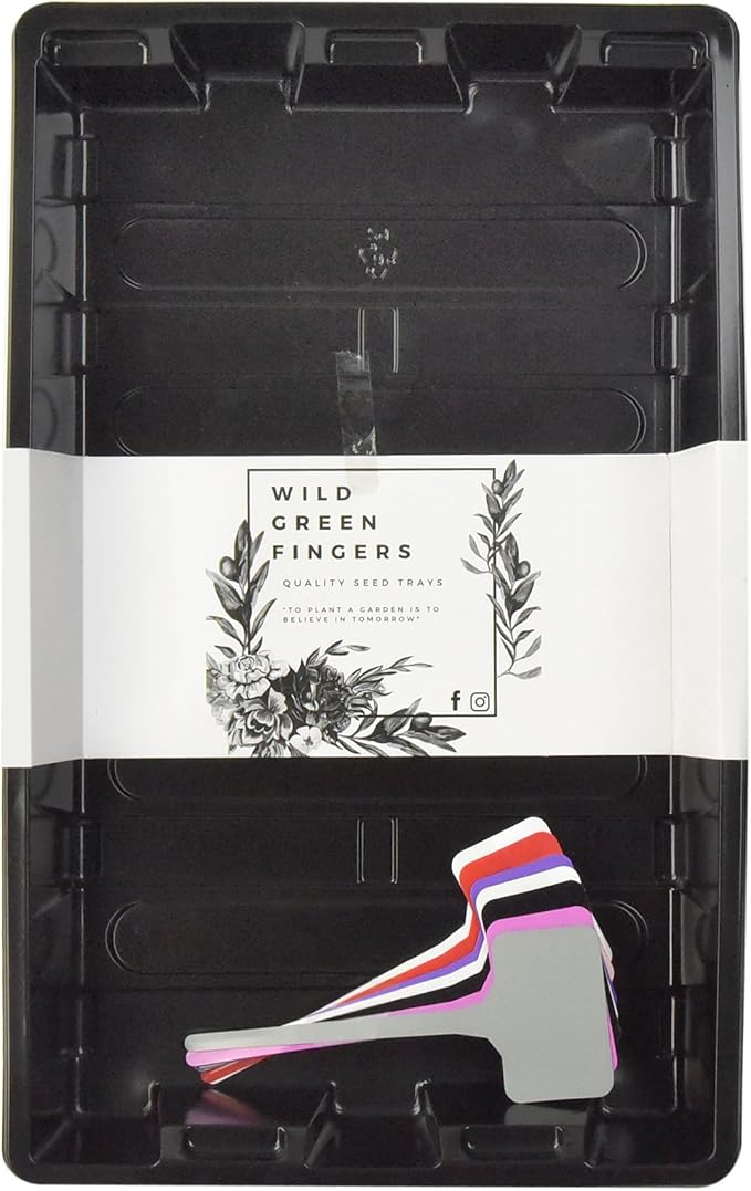 10 Seed Starting Plant Growing Trays (Without Holes) - Durable, Reusable - Grow and Start Seeds, Good for Your Greenhouse, microgreens and Hydroponics - Pack of 10 Flats