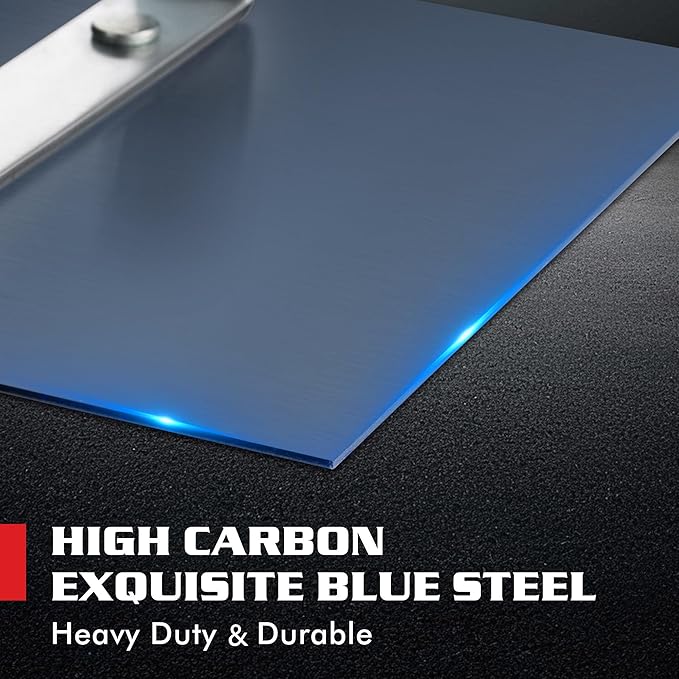 Goldblatt Concrete Edger Tool, 6" x 6" Blue Steel Edger (3/8"R, 1/2"D), Durable High Carbon Steel Concrete Finishing Tools - Masonry Hand Tool with Soft Grip, Sturdy Steel Mounting