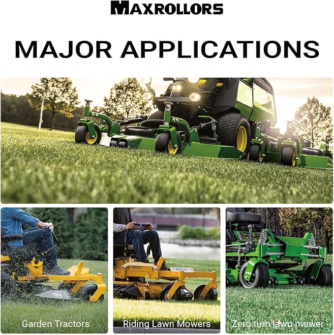 (2 Pack) MAXROLLORS 13x6.50-6 Lawn Mower Tires Tubeless, Replacement 13x6.5-6 Zero Turn Tires Garden Riding Tractor Lawnmower Tires Smooth, 4 Ply, 480 lbs Capacity