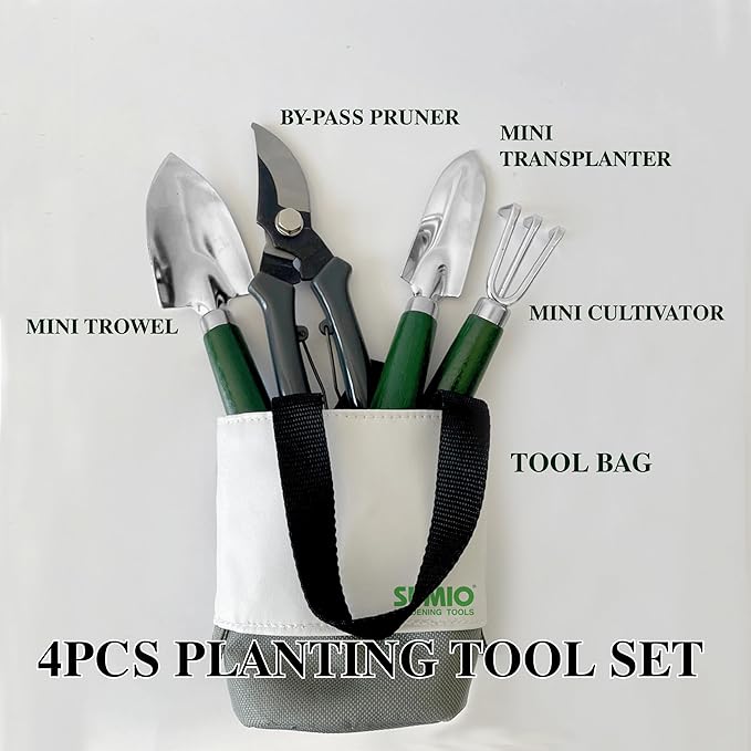 SUMIO Mini Garden Tool kit, Desk Indoor Plant Tool Set, Portable Garden Tool Set, Succulent Tools Kit, Office Planting