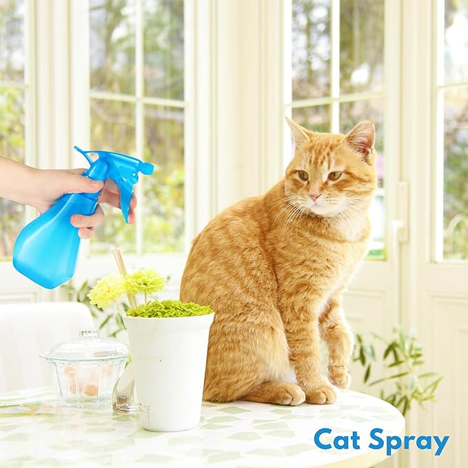 DilaBee (8oz 2-Pack Plastic Spray Bottle - Water Spray Bottle for Hair, Cooking, Cat Training & Cleaning Solution, Plant Misters for Inside & Outside - Spritzer Bottles for BBQ BPA-Free. Blue-Purple