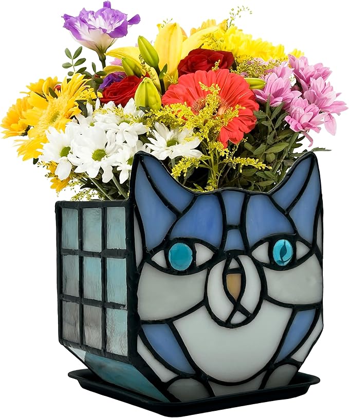 Indoor Plant Display Glass Container, Unique Pots for Plants, Glass Container Decoration,Suitable for Growing Small Plant 4.6x5.15x3 in（Excluding Plants）