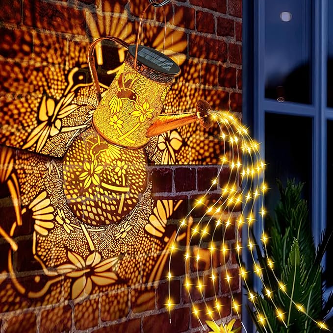 Solar Watering Can Lights,Hummingbird Gifts for Women Mom Grandma Birthday, Large Hanging Solar Lantern Waterproof Outdoor Garden Decorations for Yard Porch Landscape Patio Pathway