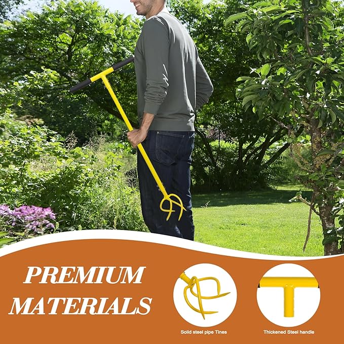 Garden Hand Tiller Garden Claw Twist Tiller Cultivator Tiller Soil Lossener Lawn Aerator Areator Loosen, Rototiller, Garden Bed and Plant Box Cultivator, Garden Tools.