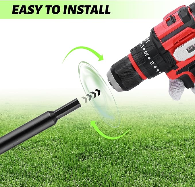 ERYTLLY Auger Drill Bit for Planting 2 x14.5inch,Garden Auger Spiral Bulb Planter Tool for Umbrella Holes Post Hole Digger - Compatible with 3/8 inch Hex-Shank Drill