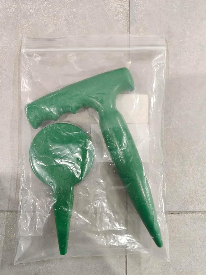 Seed Planter Tool, 6.9" Dibber Garden Tool, Plastic Dibbler Tools for Planting, Seed Dispenser, Bulb Digger Garden Planter for Sowing Seeds, Bulbs, Digging (Dark Green)