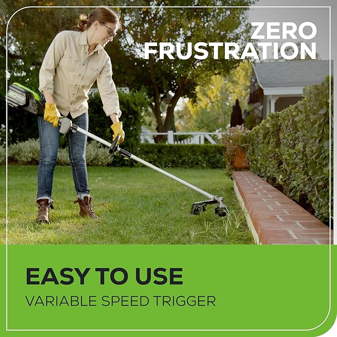 Greenworks 80V 16" Brushless Cordless String Trimmer – Battery & Charger Not Included, .080" Dual Line, Variable Speed, Lightweight Design, 4-Year Warranty