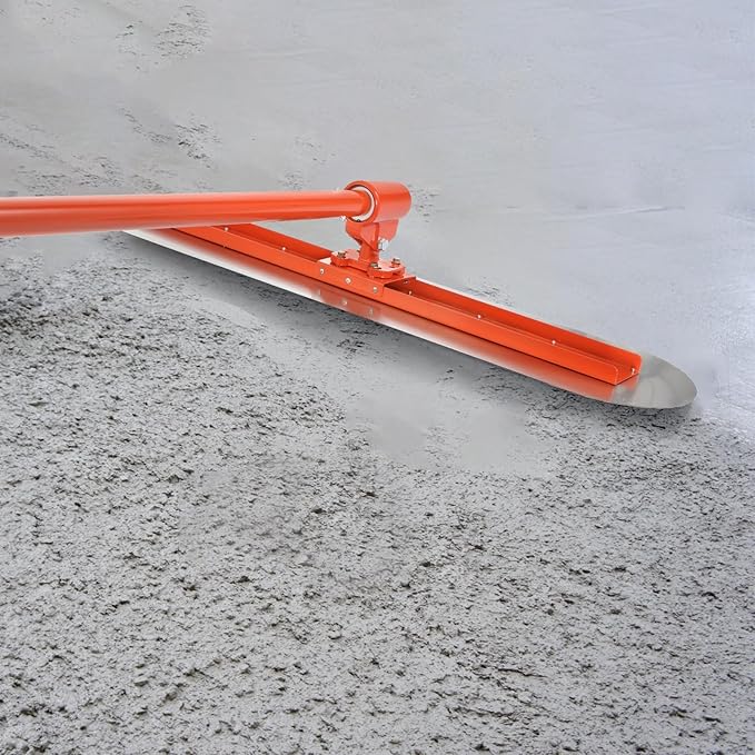 BEAMNOVA Bull Float with 48 * 12 Inches Stainless Steel Scraper Concrete Trowel 181 in Cement Extension Rod Concrete Finishing Tools Kit