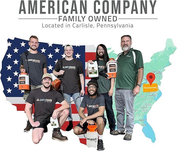 PetraTools Powered Backpack Sprayer with Custom Fitted Cart and 100 Foot Commercial Hose, 2 Hoses Included, Commercial Quality Heavy Duty Sprayer (6.5 Gallon Cart)