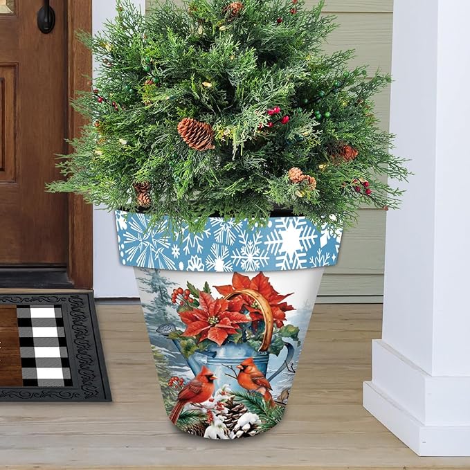 Briarwood Lane Winter Watering Can Large Planter