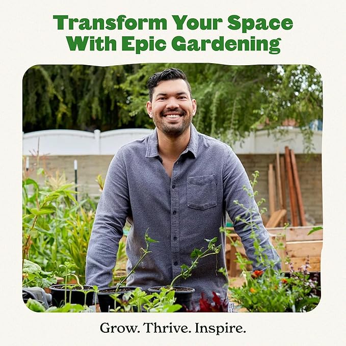 Epic Gardening Reusable Seed Starter Tray - Easy Watering Seed Starting Trays - Gardener Friendly Plant Trays for Seedlings | UV-Treated & BPA-Free -4-Cell 3" Seed Starting Trays - Black / 4 Trays